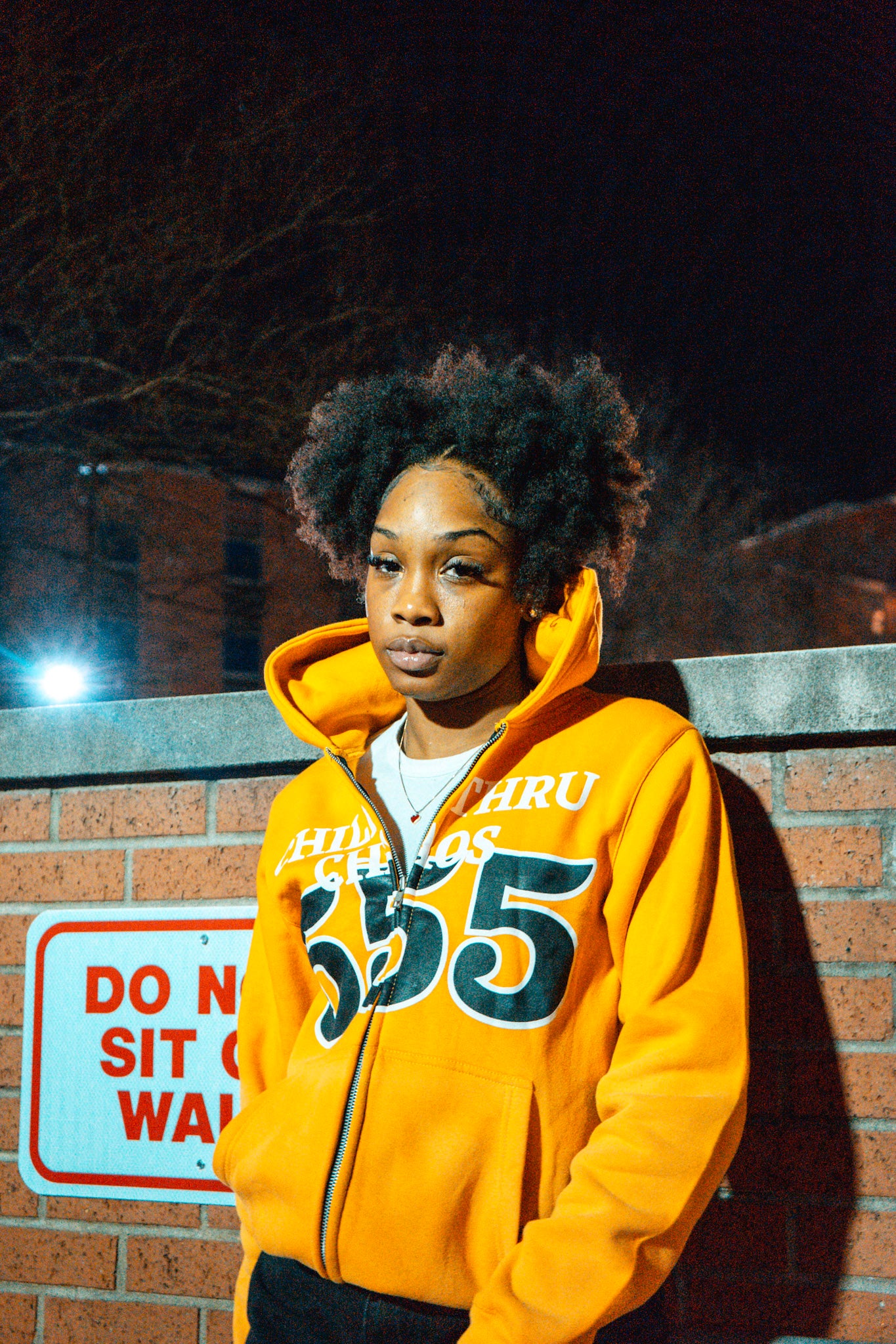 Yellow 555 zip-up