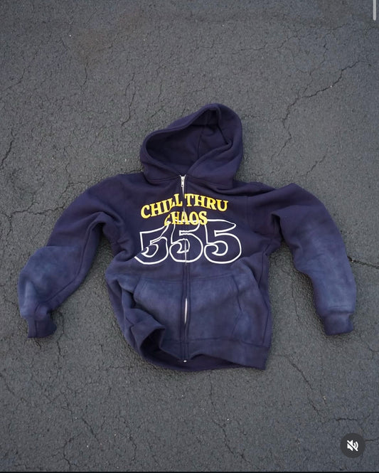 Blue 555 zip-up