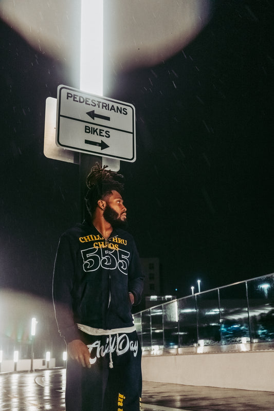Blue 555 zip-up